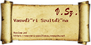 Vasvári Szultána névjegykártya